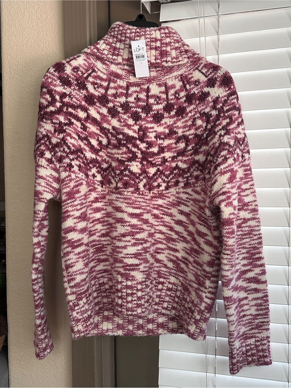 LOFT Pink Cowl Neck Sweater